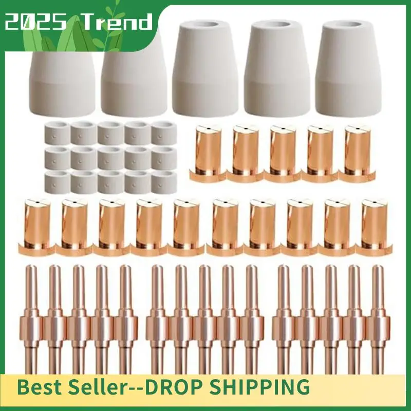 

AA14 New 50Pcs Extended PT-31 Plasma Cutter Consumables, Fit PT31 Plasma Torch Cutting Consumables