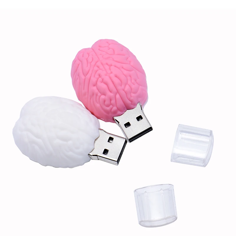 Creative Gift Card Pass USB 2.0 Flash Drive Real Capacity Pen Drive Cerebrum Memory Stick 64GB/32GB/16GB/8GB/4GB Heart U Disk