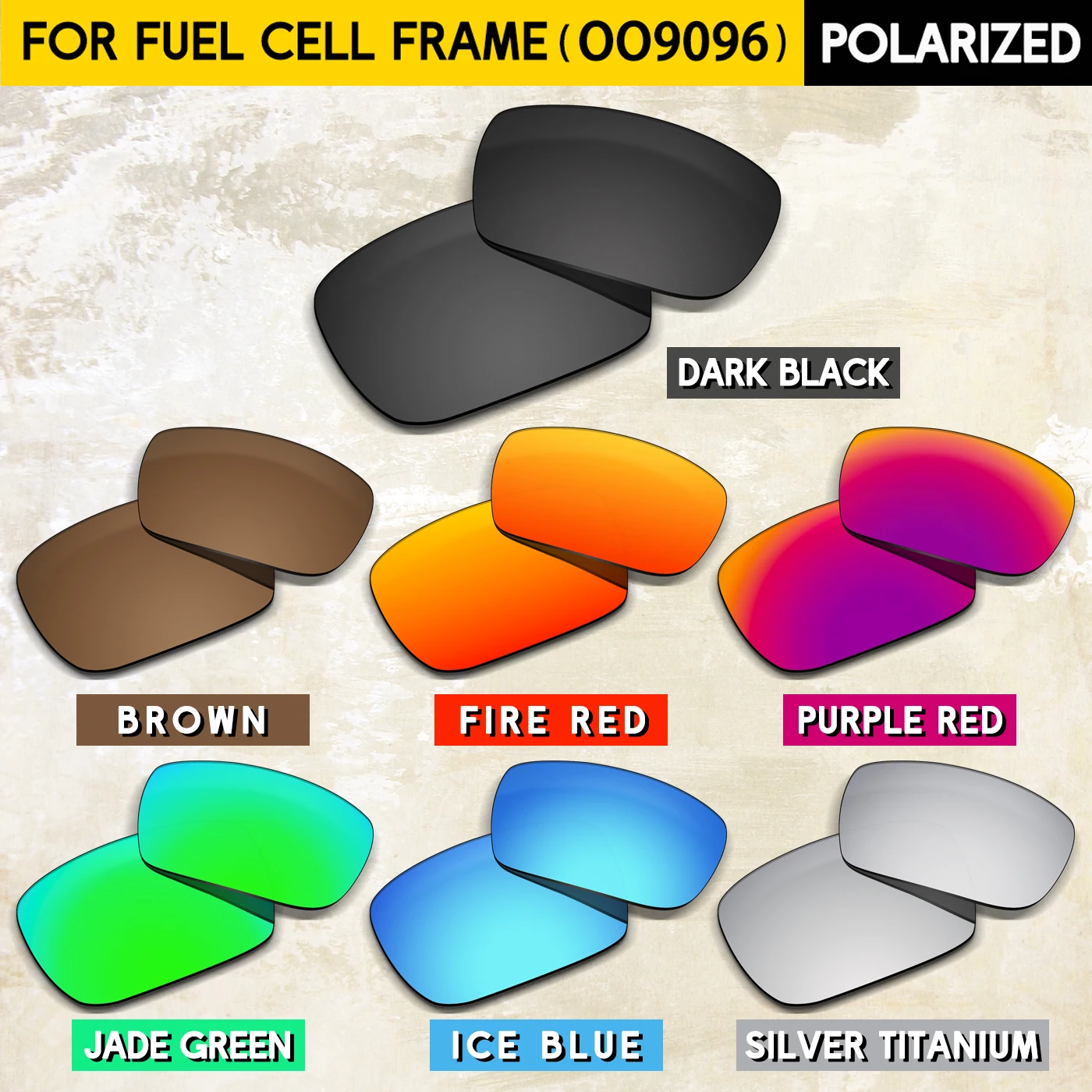 

Performance Polarized Replacement Lenses for Oakley Fuel Cell OO9096 60mm Sunglasses-100% UV Protection