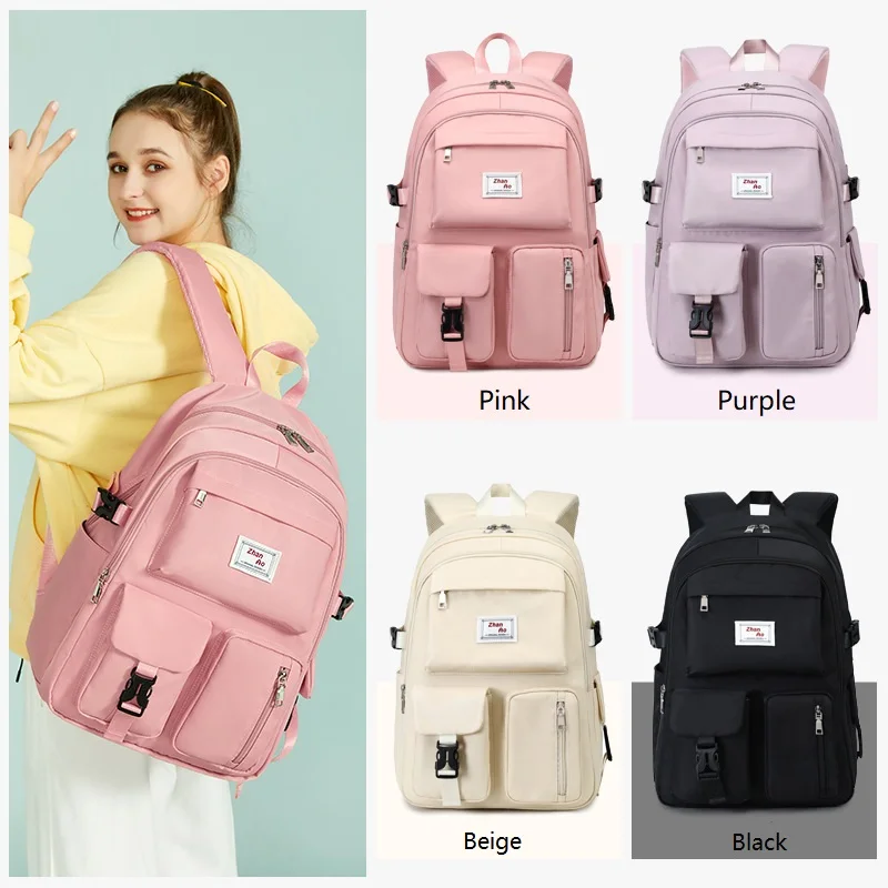 

School Bag Travel Backpack Oxford Cloth Fashion Multi-functional Large Capacity Waterproof Backpacks For Women And Girl