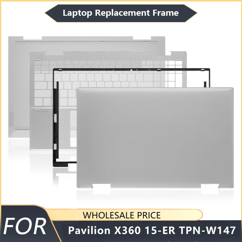 

NEW For HP Pavilion X360 15-ER TPN-W147 Laptop LCD Back Cover Front Bezel Palmrest Bottom Case Laptop Frames