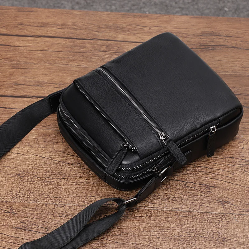 100% genuine leather men\'s shoulder bag fashion messenger bags men bolsos male crossbody bags Cowhide man\'s handbag sling bag