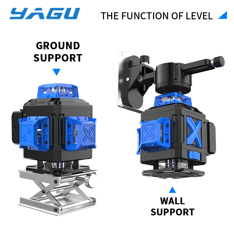 Imagem -06 - Yagu 4x360 ° 16 Linhas de Nível Laser de Alta Precisão 4d Linha Verde Nivelamento Automático 360 Linhas Cruzadas Horizontais e Verticaislaser