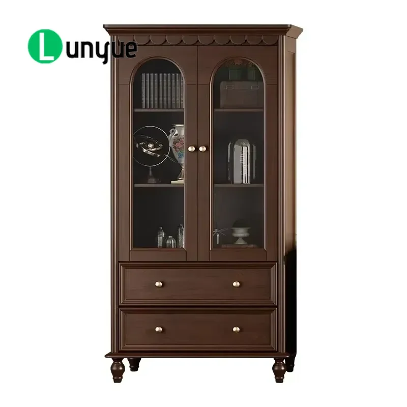 American Solid Wood Cabinet for Living Room High Quality Scratch Resistant Sturdy Construction Reliable Performance Home