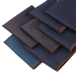 New Style Pocket Square Handkerchief Accessories 25.5*25.5cm Navy Green Plaid Dot Business Wear Handkerchief Breast Scarf