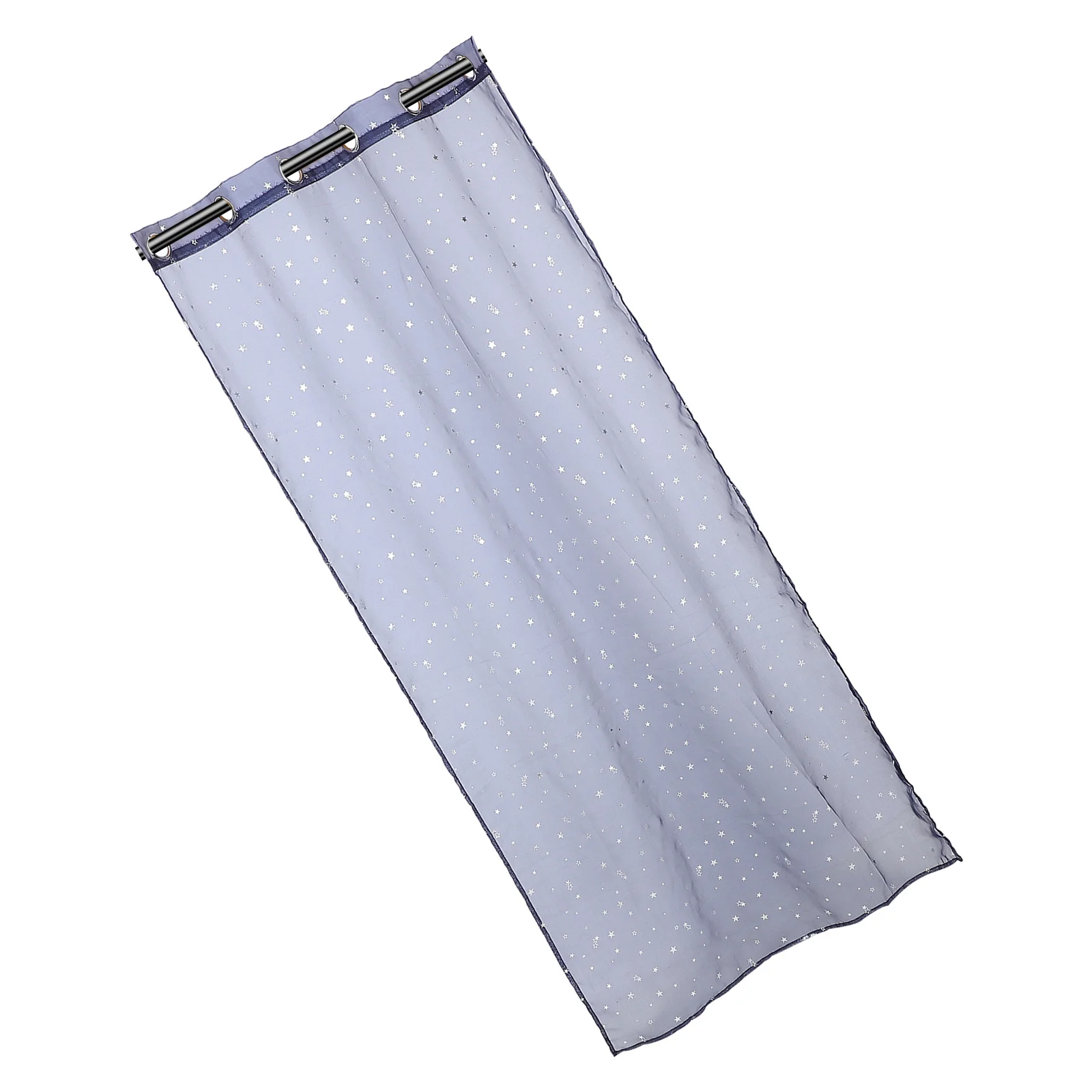 1 قطعة ستارة نافذة من رقائق الفضة 100X200 سنتيمتر الأزرق الداكن البوليستر شير الفوال تول لغرفة النوم الحمام ديكور المنزل الستائر