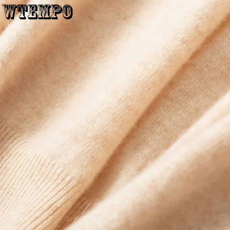 WTEMPO Women Sweaters Autumn Spring Warm Knitwears O-neck Long Sleeve Pullovers Solid Fashion Korean Bottoming Shirts Knit Tops