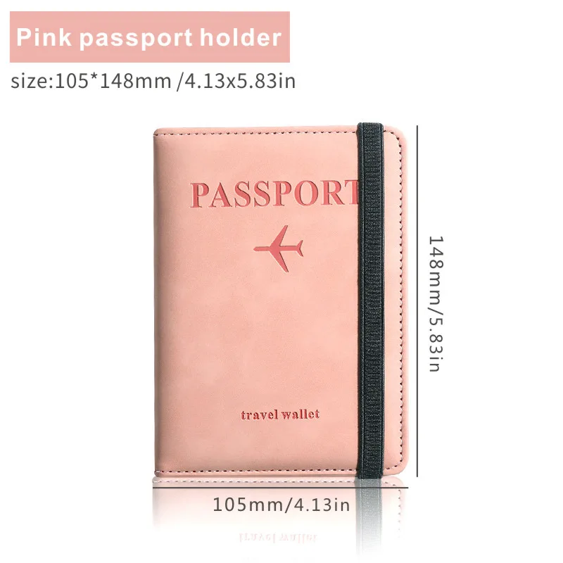Portfel podróżny PU Okładki na paszport RFID dla kobiet Mężczyźni Etui na paszport Id Etui na kartę kredytową Klips do biletów lotniczych Akcesoria