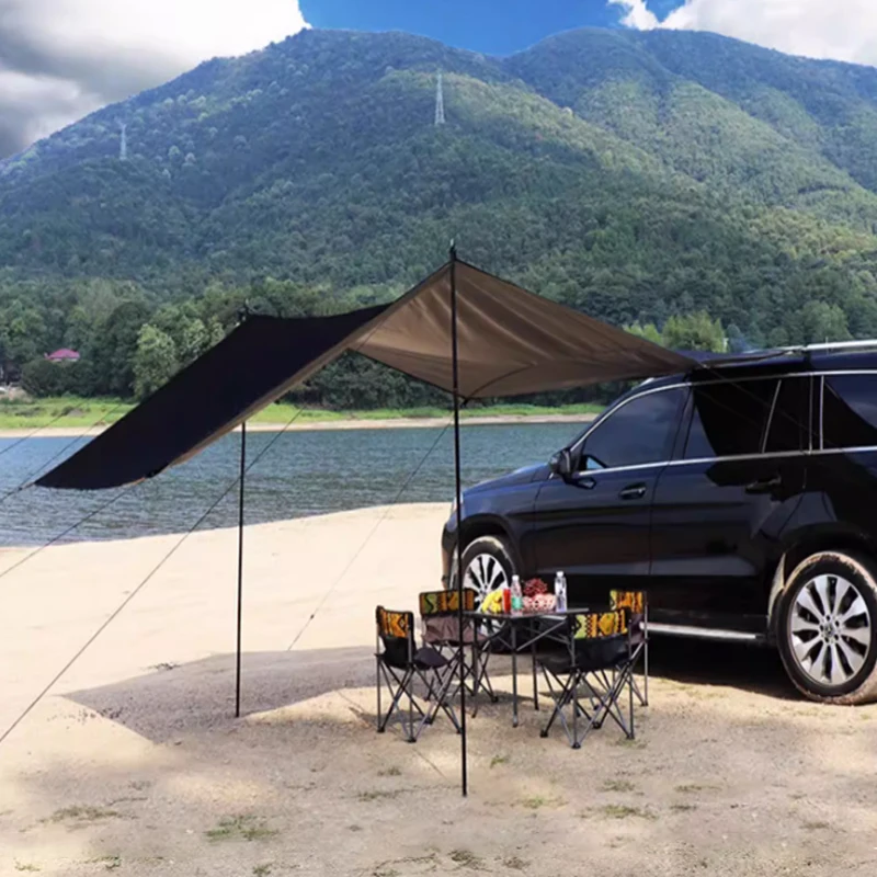 Einziehbare Auto-Seitenmarkise Wasserdichtes Sonnenschutzzelt für SUV, LKW, Van – Tragbares Outdoor-Camping-Dachzelt