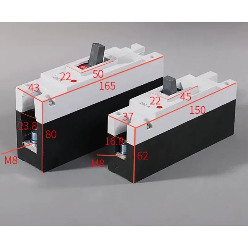 DC Molded Case Circuit Breaker For Electric Vehicle High Power Air Switch 200A 300A 400A 600A