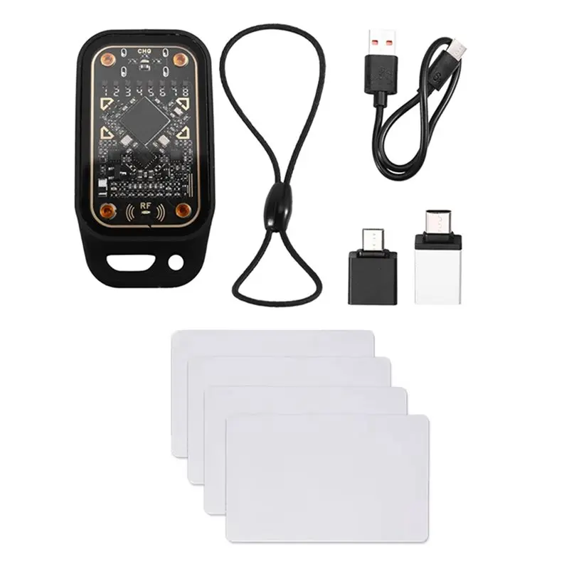 -[A51I Digital]Acrylic Chameleon V3.0 RFID Smart Chip Reader +4X UID Card 125Khz 13.56Mhz ID IC Smart Card Tag Copyer