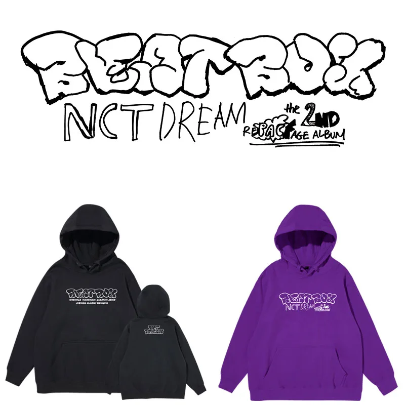 

Худи NCT DR Beaox из чистого хлопка, свободного кроя, с мультяшным аниме-принтом, для повседневной носки весной, осенью и зимой