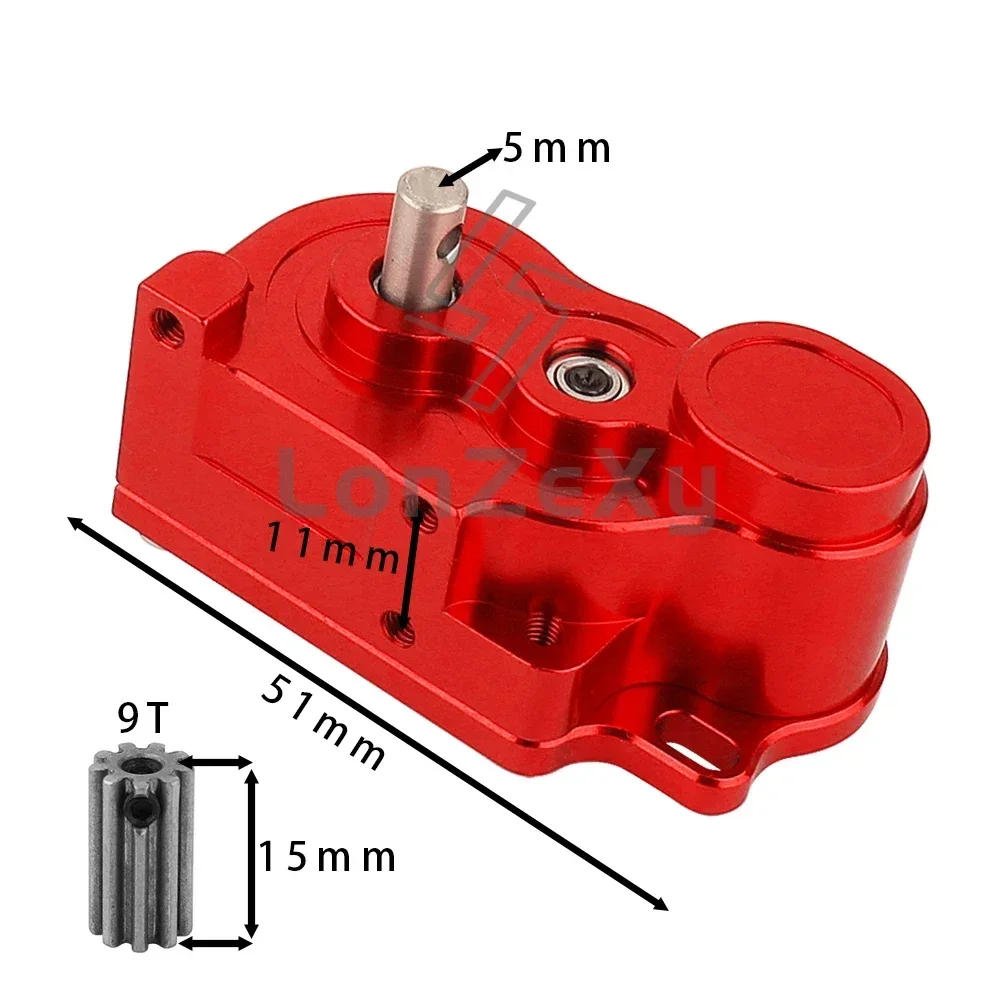 Ultra Light LCG Metal Transmission Low Speed Gearbox w/ Motor Gear Skid Plate For 1/10 RC Car SCX10 I RC 4WD Upgrade Part