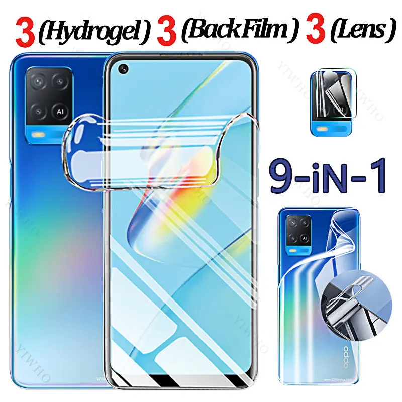 Case Hydrogel Film for OPPO A53 A54 A54S A53s Front Back Soft Screen Protector for OppoA 53 54 54s 53s 54S 53S Camera Lens Clear