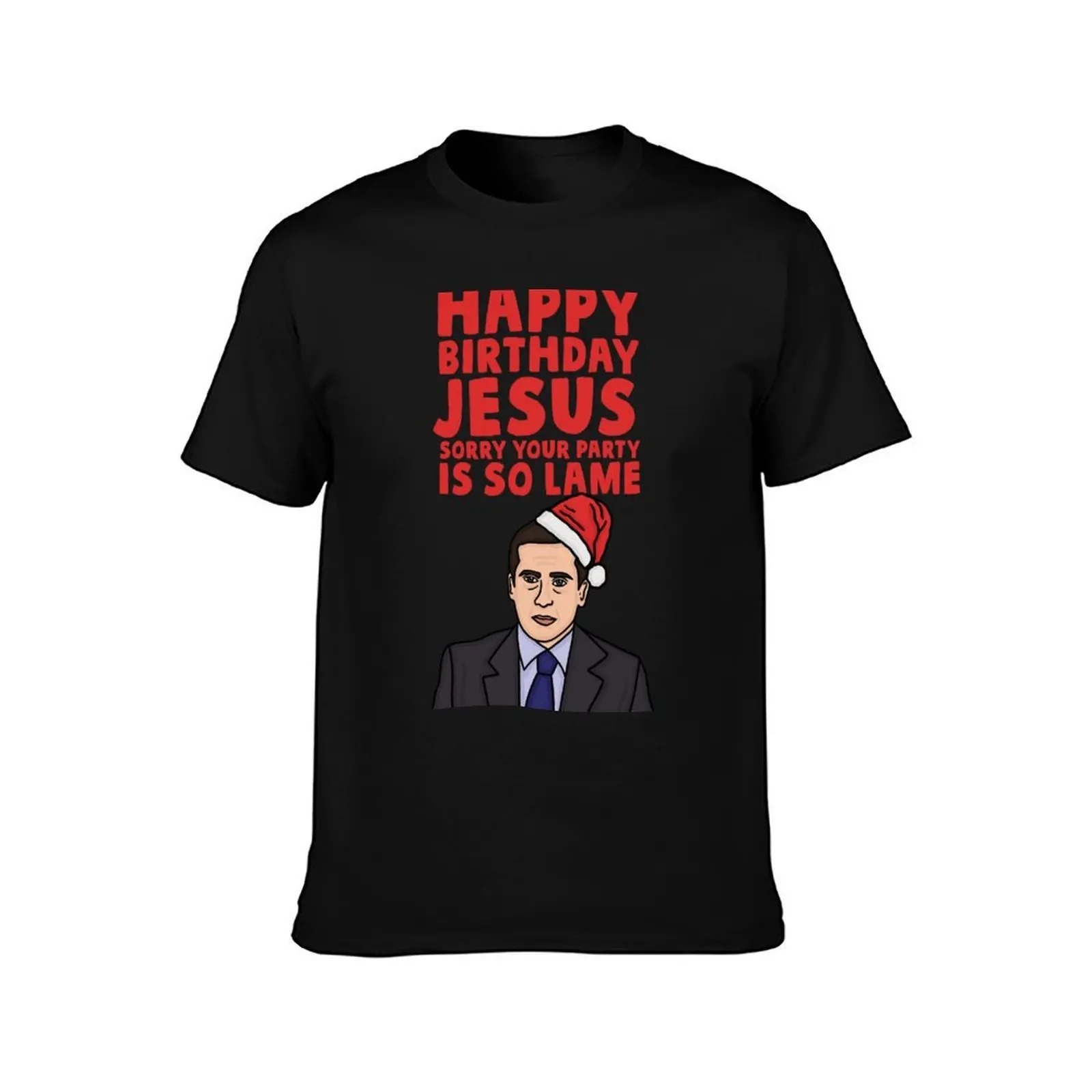 Happy Birthday Jesus Sorry Your Party Is So Lame T-Shirt, Summer Casual Cotton Tee, Oversized Streetwear Tops, Unisex Men Women