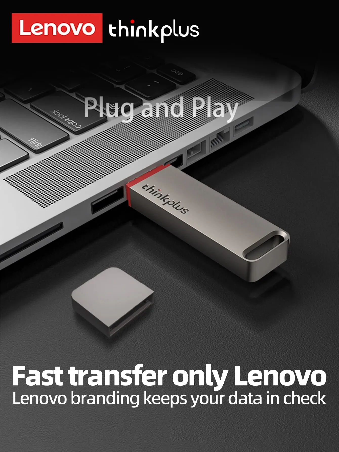 Lenovo TU100 USB Flash Drive 3.1 32GB 64GB 128GB Pen Drive, USB Stick 256GB High-Speed Flash Drive Waterproof Memory USB Stick