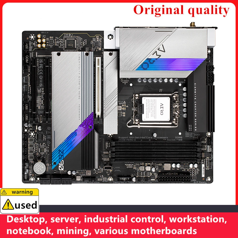 For Z690 AERO G DDR4 Motherboards LGA 1700 D4 128GB ATX For Intel Z690 Desktop Mainboard M.2 NVME SATA III USB3.0