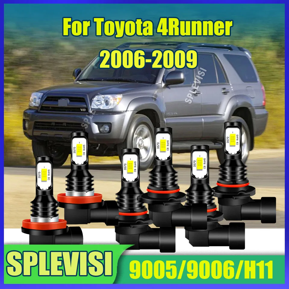

12v Headlamp Foglight 9005 9006 H11 Replace Kit- 35W Per Bulb 6000K Cool White For Toyota 4Runner 2006 2007 2008 2009