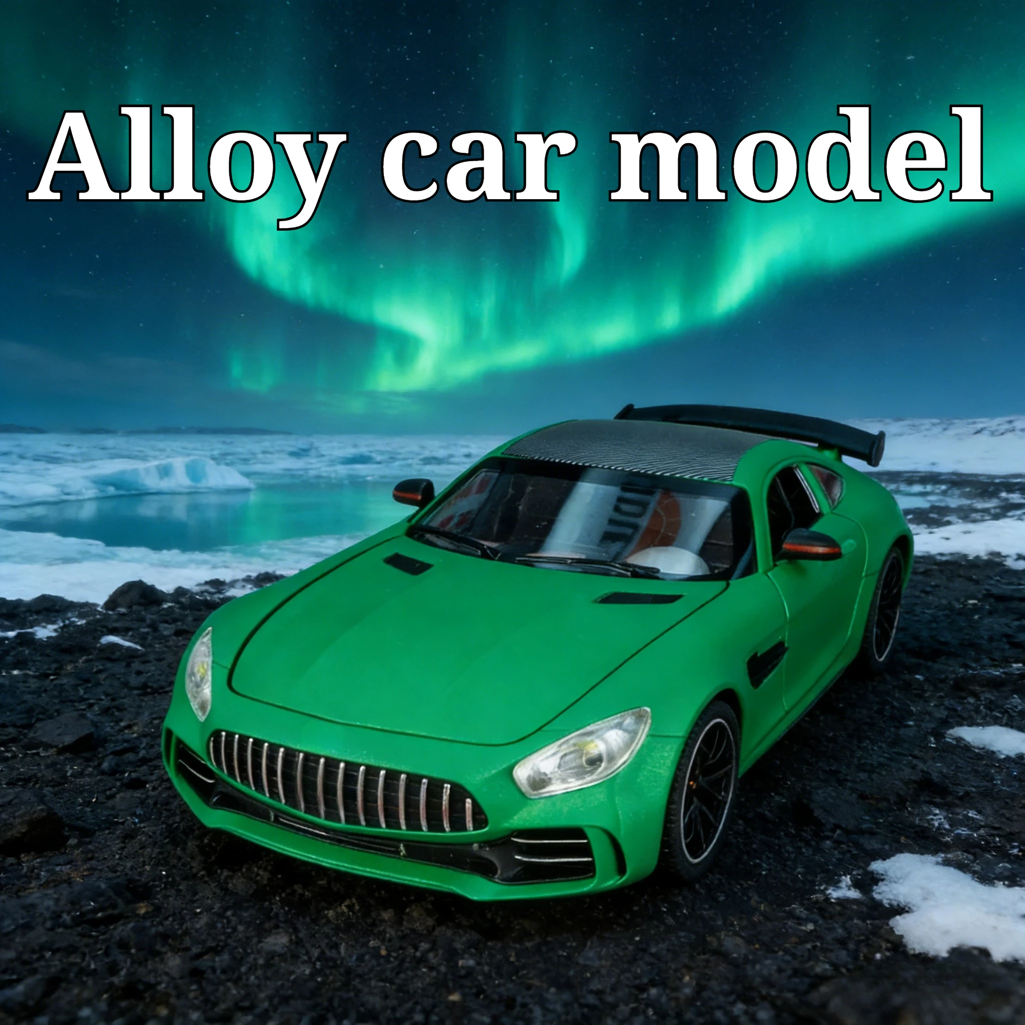 Para novo modelo 1:24 mercedes benz gt liga modelo de carro ornamento coleção portas e capô do motor tronco pode ser aberto brinquedos para meninos