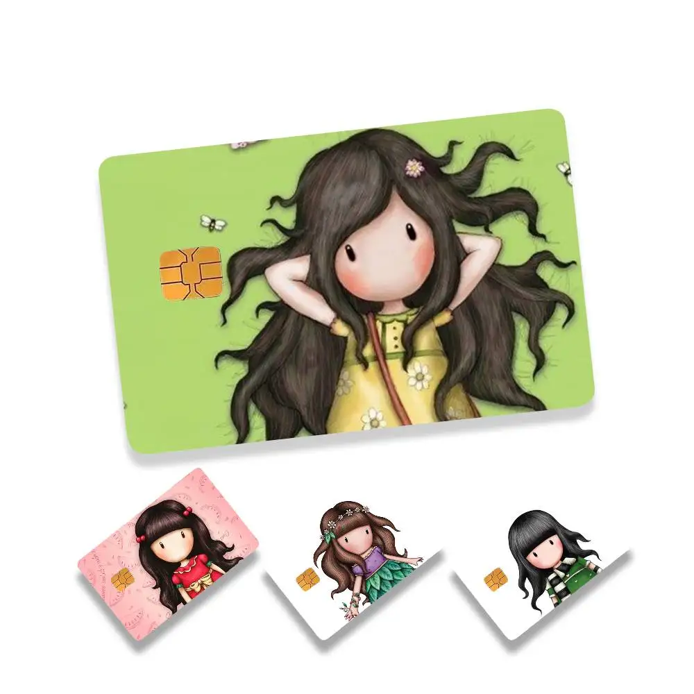 

Cartoons S-Santoro Gorjuss HD Waterproof Card Skins Protective Stickers for Credit Bank Game Cards