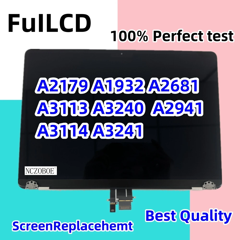 

NCZOBOE LCD Display Screen for MacBook Air A2179 A1932 A2681 A3113 A3240 A2941 A2941 A3114 A3241 LCD Display Screen Assembly