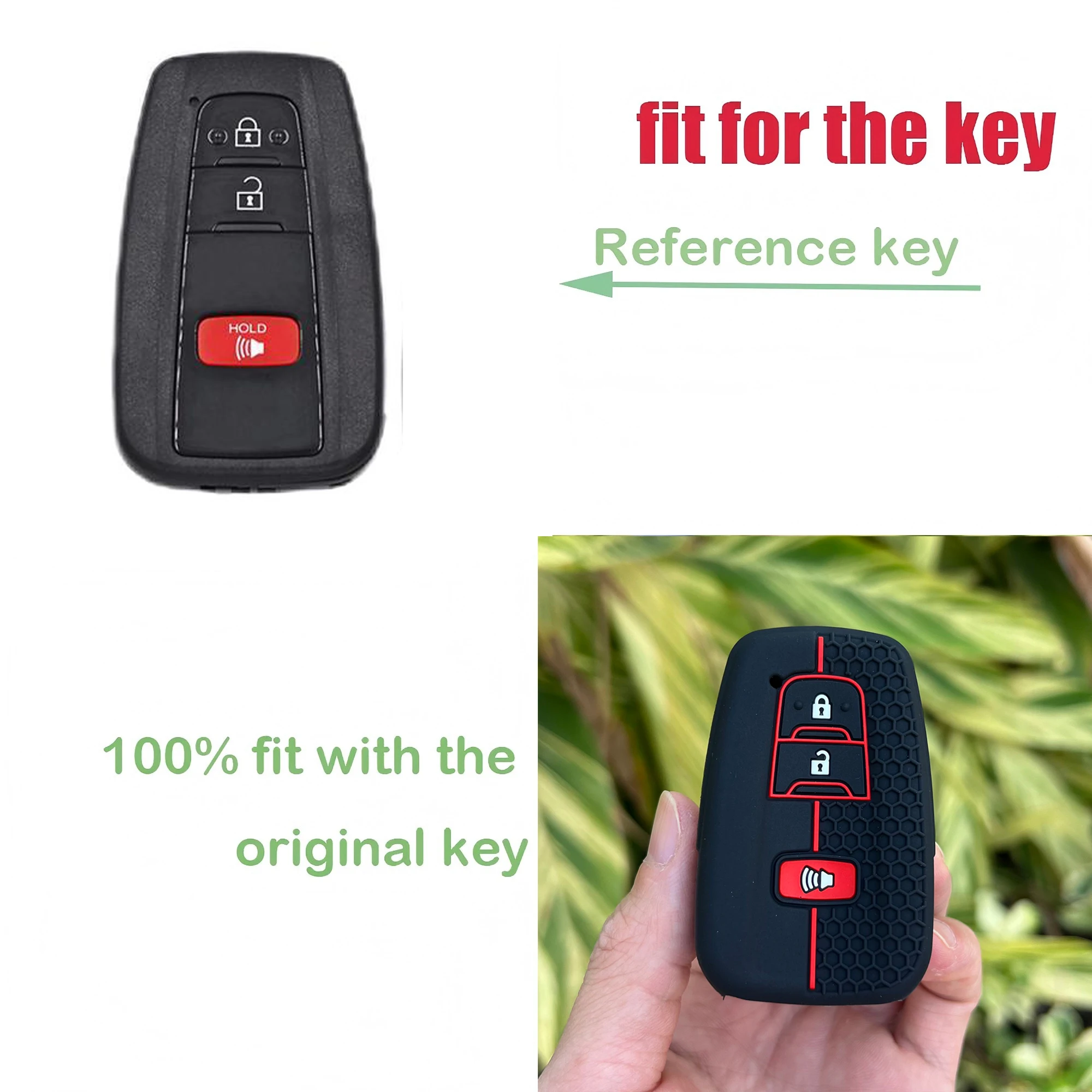 

3buttons Silicone Car Key Cover for Toyota Prius Camry Corolla Avalon CHR RAV4 Land Cruiser Prado Keyless Go Rubber Remote Case