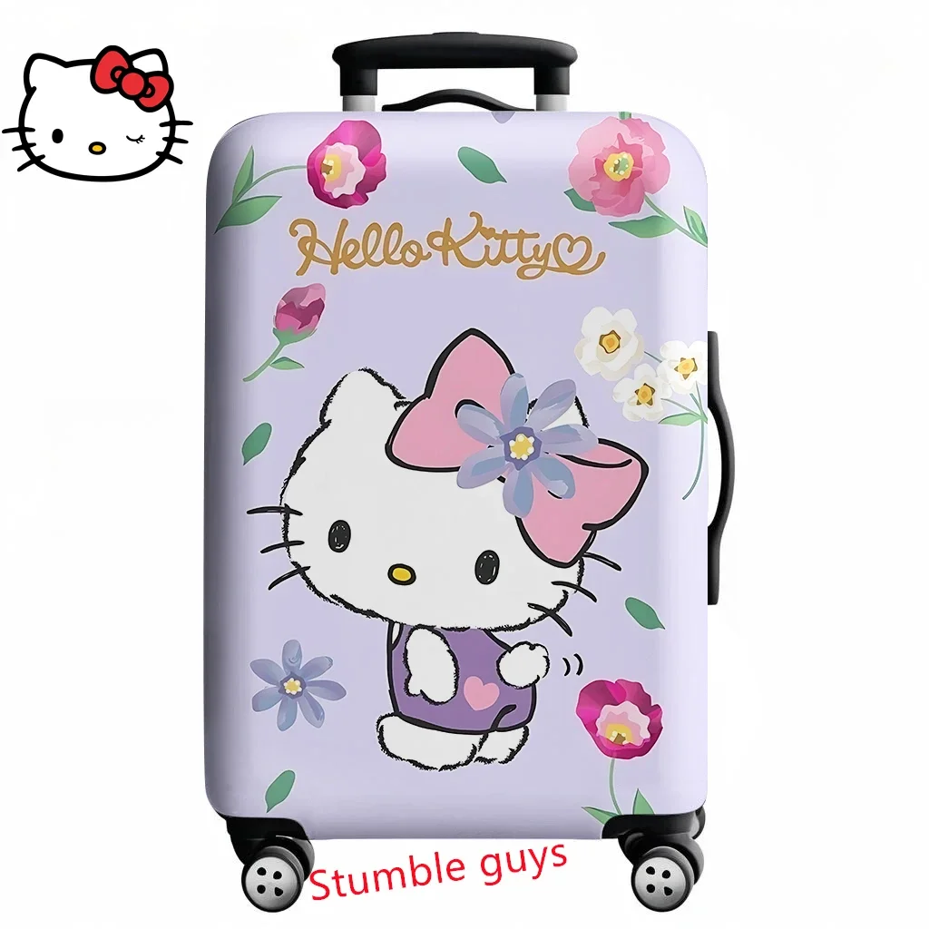 

Kawaii Hello Kitty Luggage Cover Soft Anime Protector Fits 18-32 Inch Daily Travel Suitcases