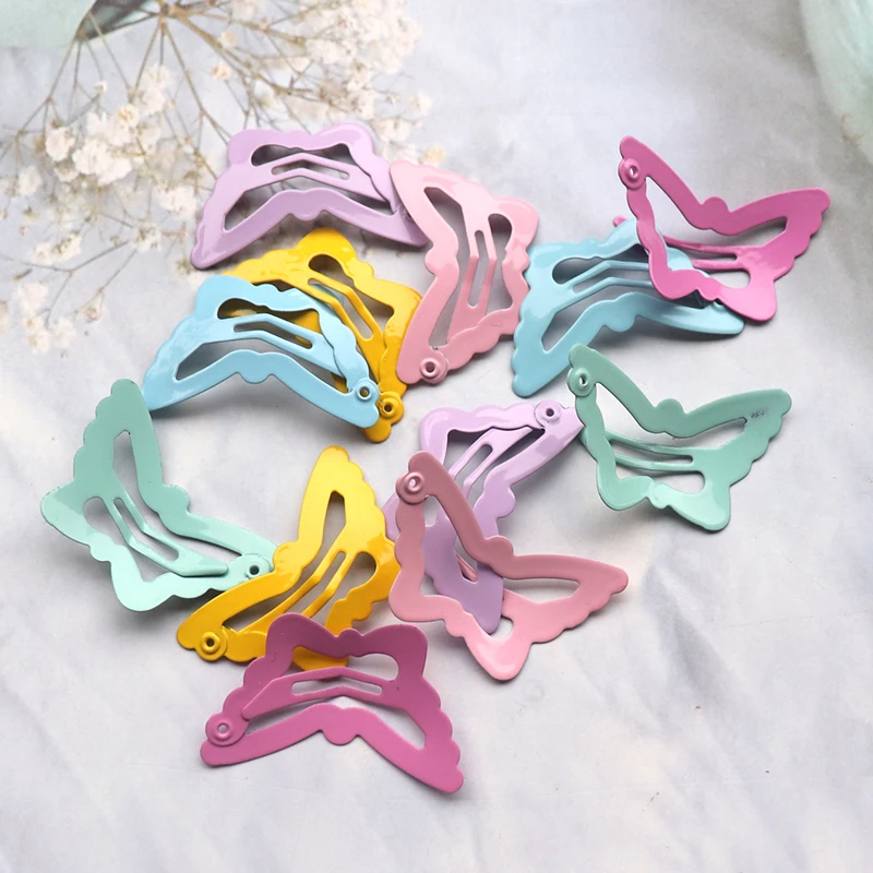 20/30/50Pcs ผีเสื้อที่มีสีสันผม Pins Snap คลิปผมสําหรับเด็กทารก Hairpins หวาน Headwear เด็กแฟชั่นอุปกรณ์เสริมผม