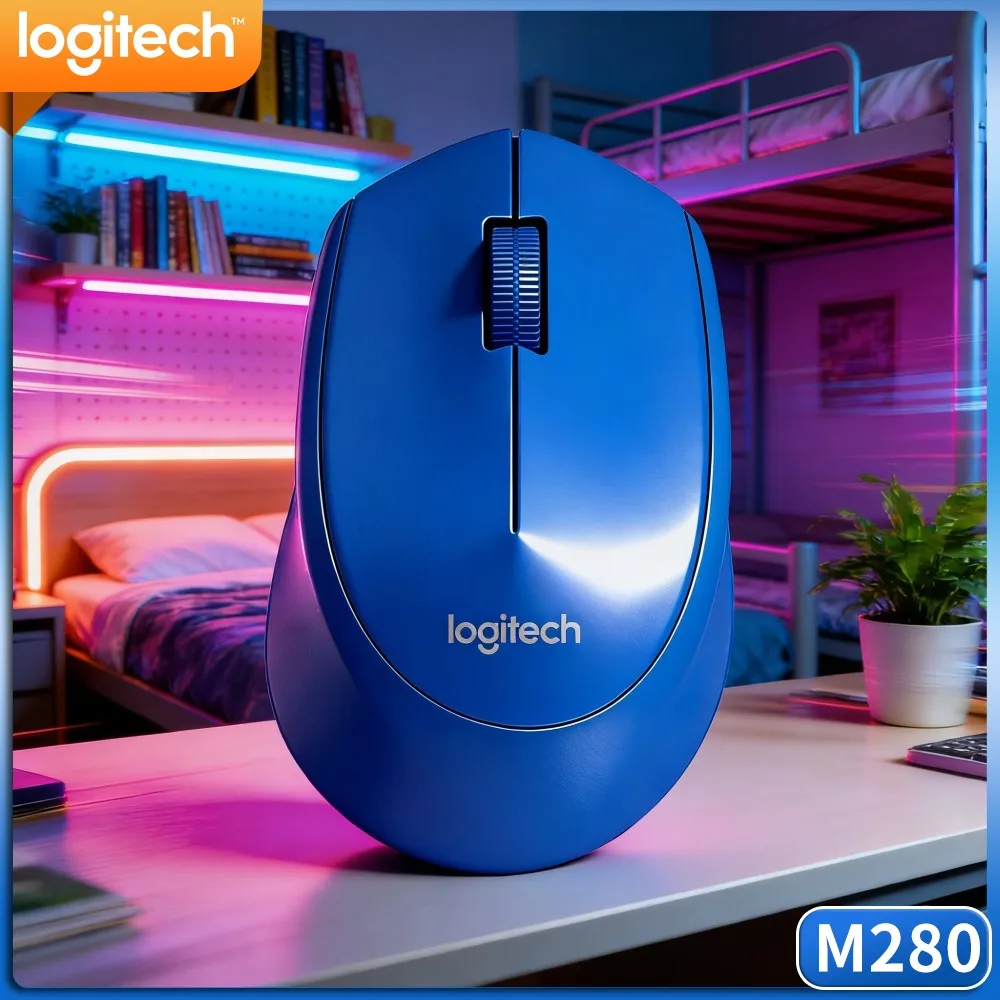 Low Power Wireless Mouse Logitech M280 2.4G Handy Plug And Play For Laptop Pc Home Office Ordinary Daily Usage Work Tasks