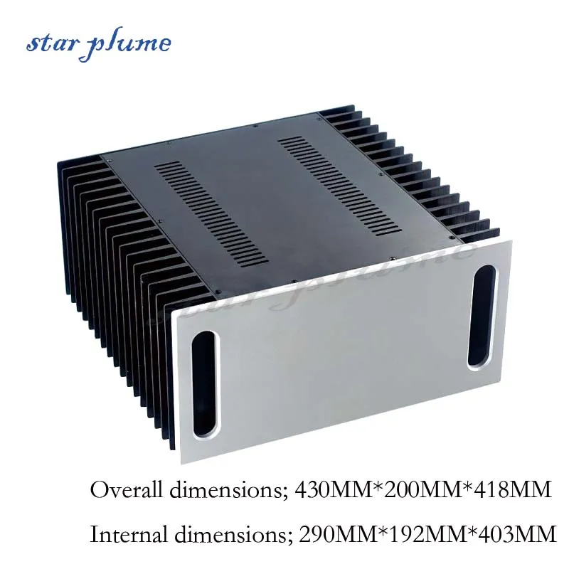 

430*200*418mm 4320A All-aluminum Power Amplifier Case Class A Cooling Chassisx Post Amplifier Chassis Shell DIY Box