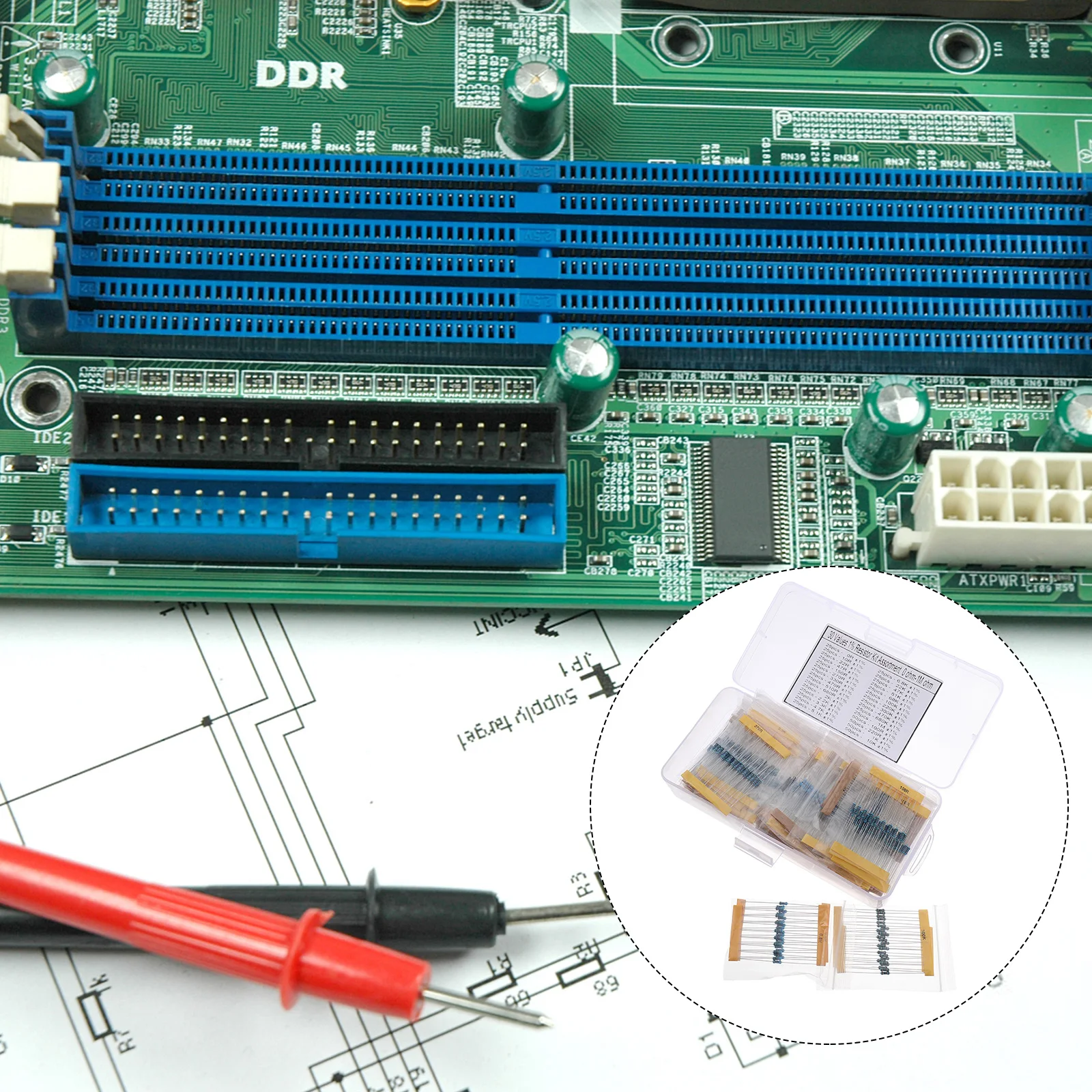 

Power Resistor Pack 1% Precision Resistance Resistors Assortment Film