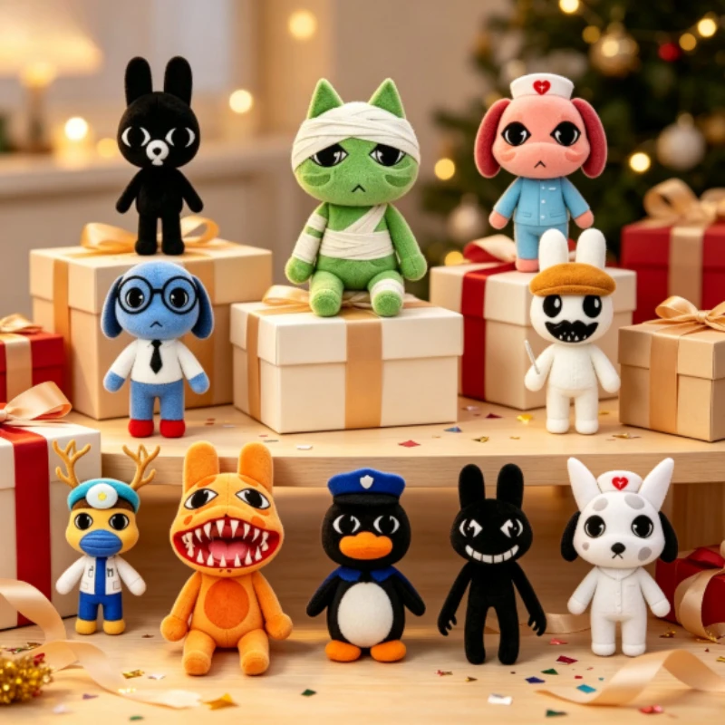 Hot Animal Hospital Anime Surrounding Dolls Soft Comfort PP Cotton Plush Toys Cute Desktop Decoration Birthday Gift for Children