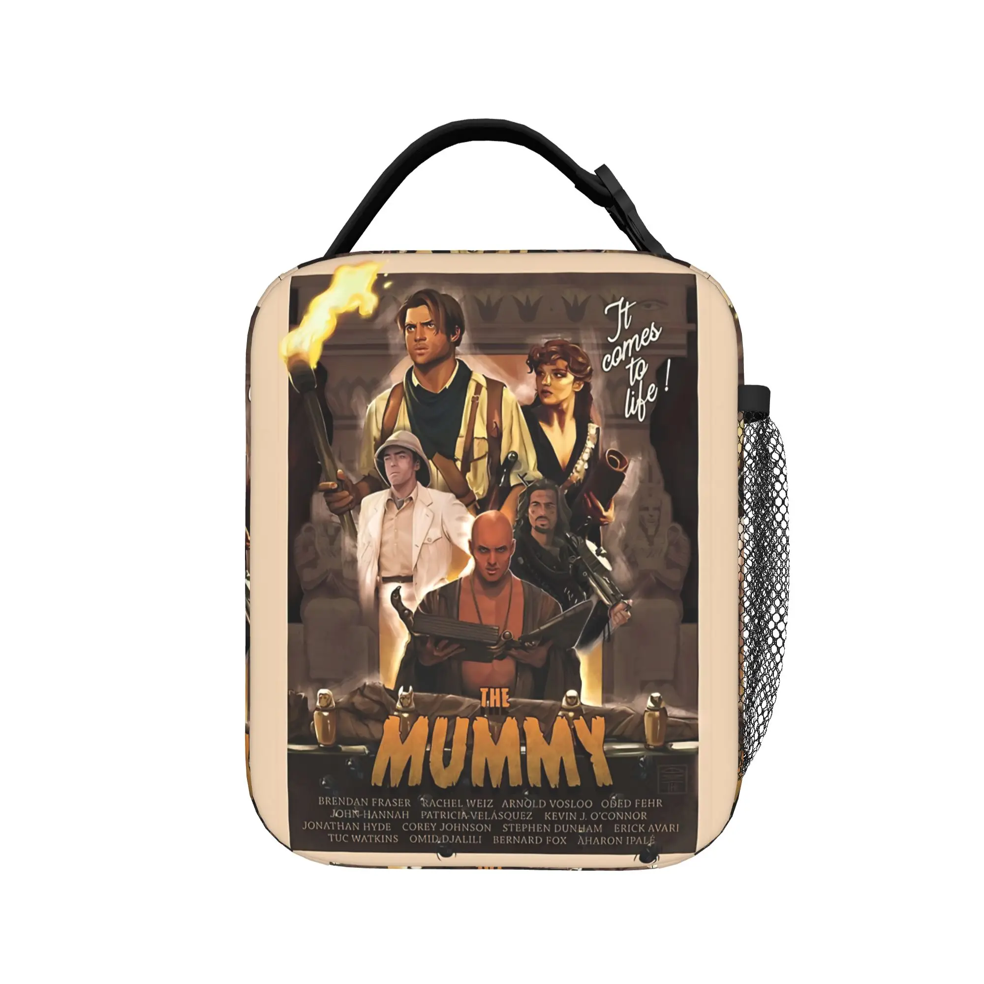 The Mummy vintage poster Insulated Lunch Bags Large  Meal Container Cooler Bag Tote Lunch Box School  Outdoor Girl Boy