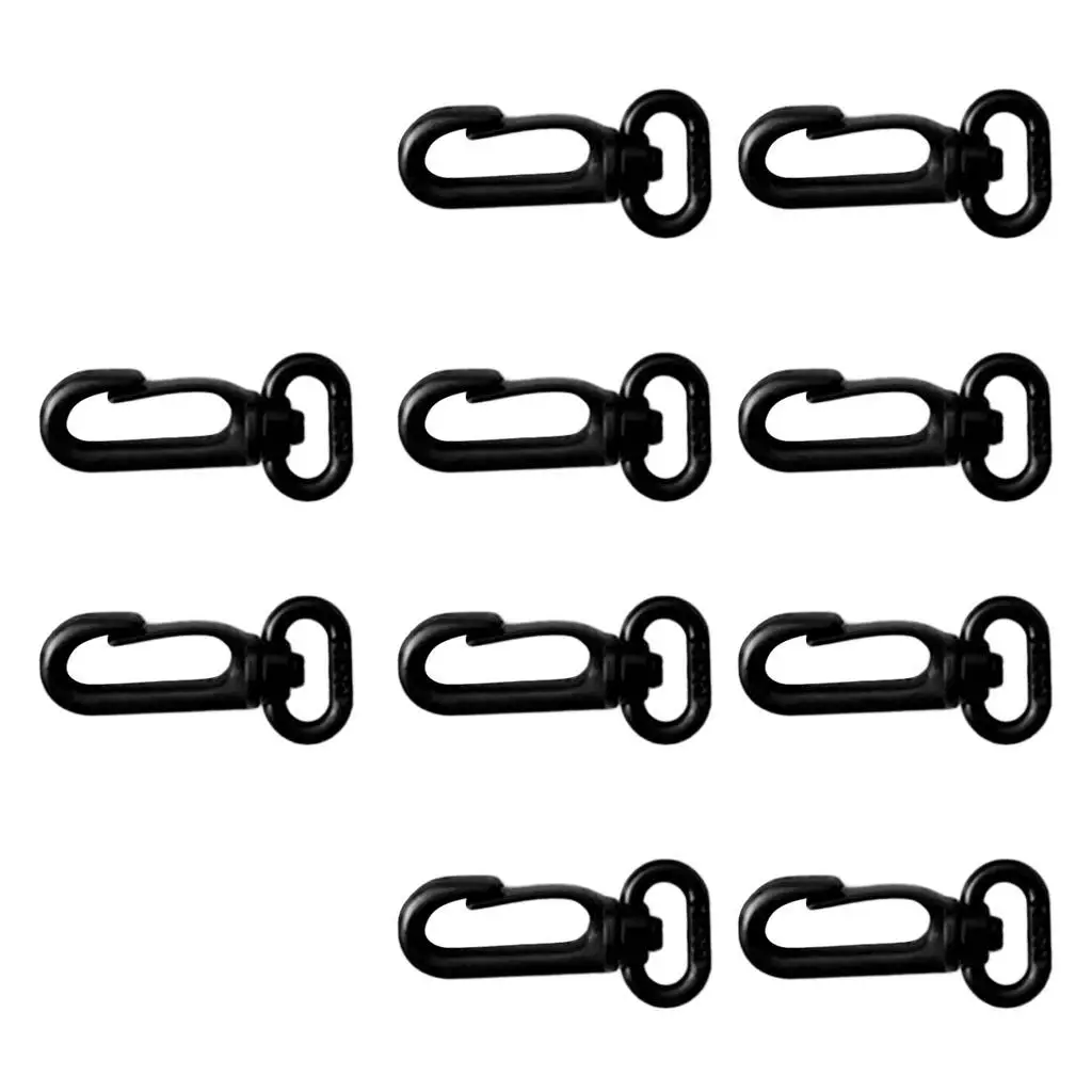 10 Pcs Strong Plastic Swivel Spring Snap Hook Clip Fits 12mm Webbing