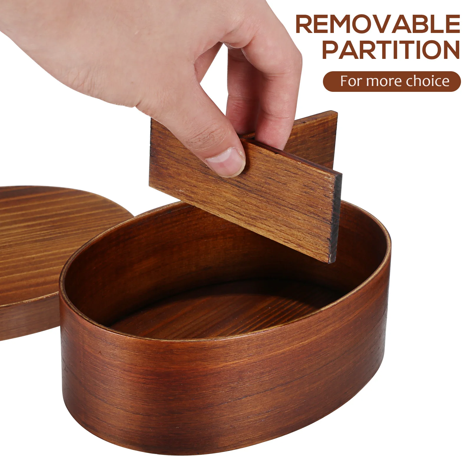 

Wooden Bento Lunch Container Microwave Safe Food Grade Material Japanese Style Retro Design Portable Sushi Box Wooden Lunch Box