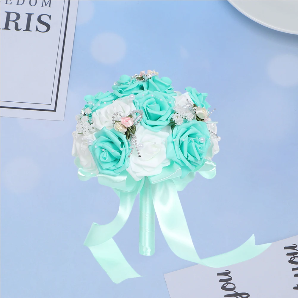 

Artificial Wedding Bouquet Premium PE Realistic Bridal Flower Decor Bride Bridesmaid Home Office Bedroom Living Room Coffee