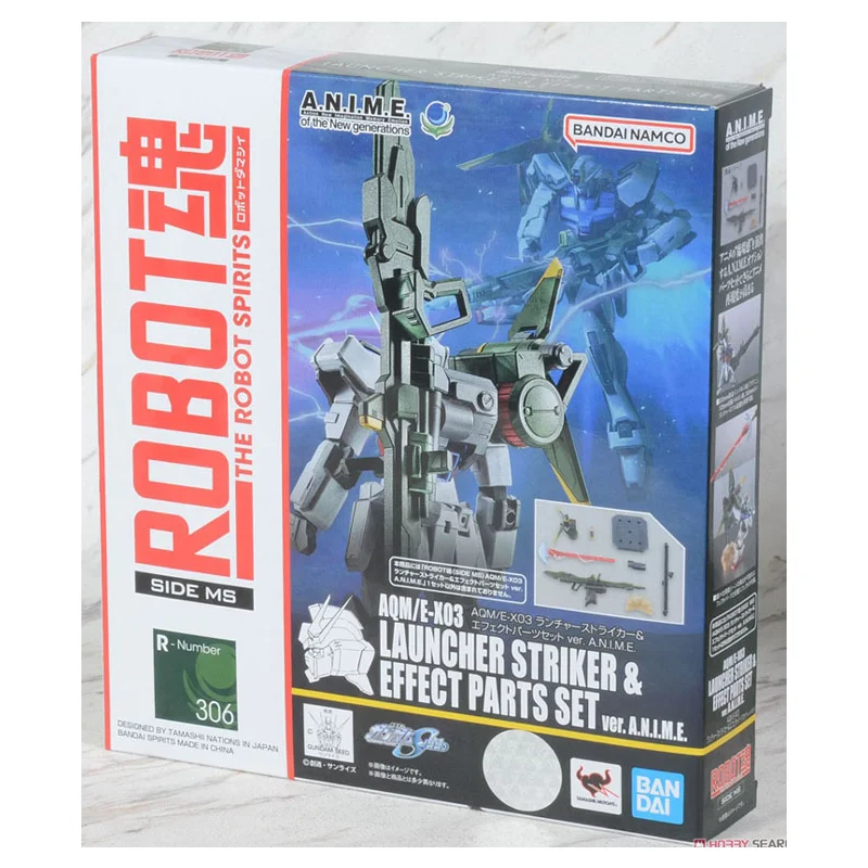 Original Genuine Bandai THE ROBOT SPIRITS GUNDAM LAUNCHER STRIKER & EFFECT PARTS SET Ver.A.N.I.M.E. Anime Model Toys Action