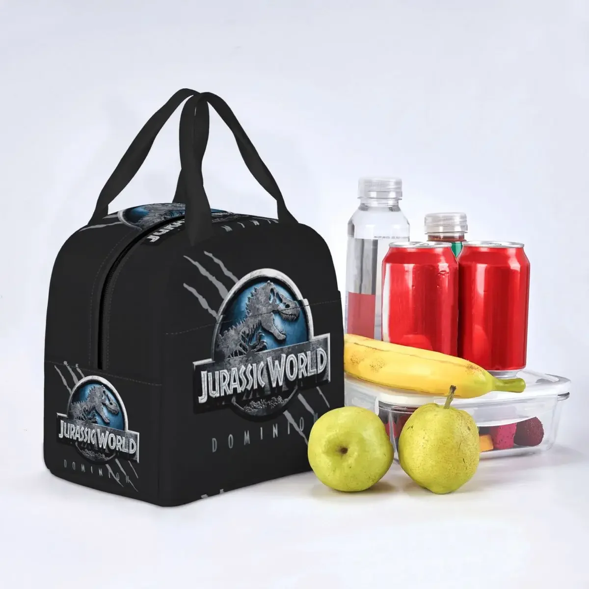 Jurassic World Dominion Lunch Boxes for Women Jurassic Park Cooler Thermal Food Insulated Lunch Bag School Children Student