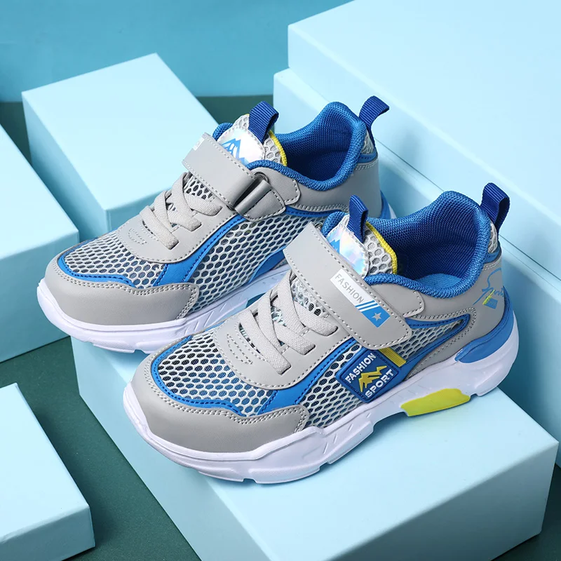 

Летние сетчатые кроссовки для детей, дышащая легкая спортивная обувь, детские кроссовки, удобные нескользящие повседневные кроссовки для мальчиков и девочек