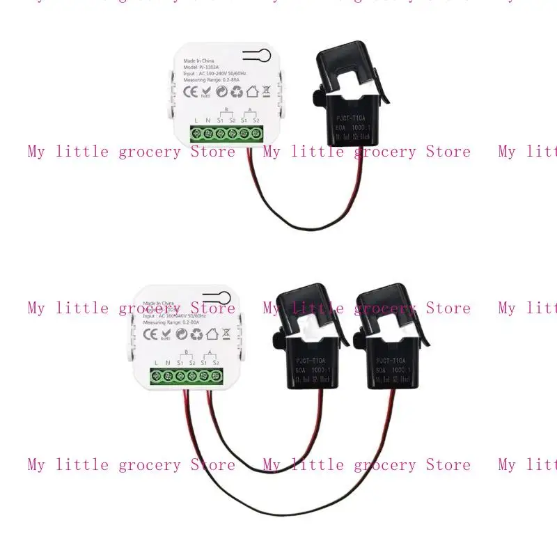 D5BD Multifunction Power Voltages Current Meter WiFi Energy Clamps Bidirectional Meter Intelligent Home Energy Monitors