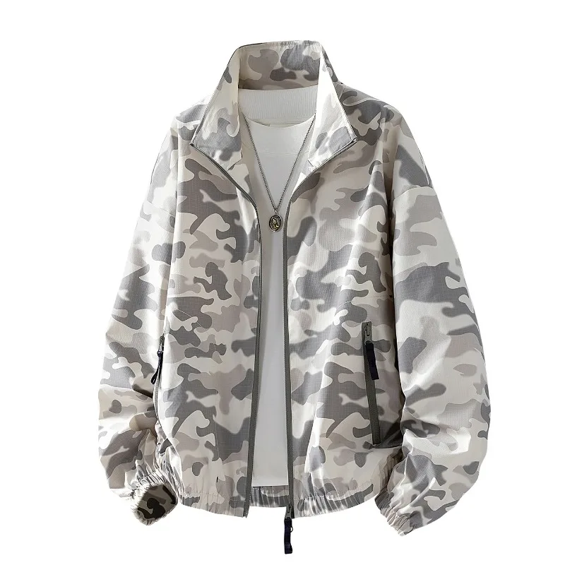 Men's autumn and winter jacket men's outdoor wind mountain tooling jacket top American camouflage cardigan cover