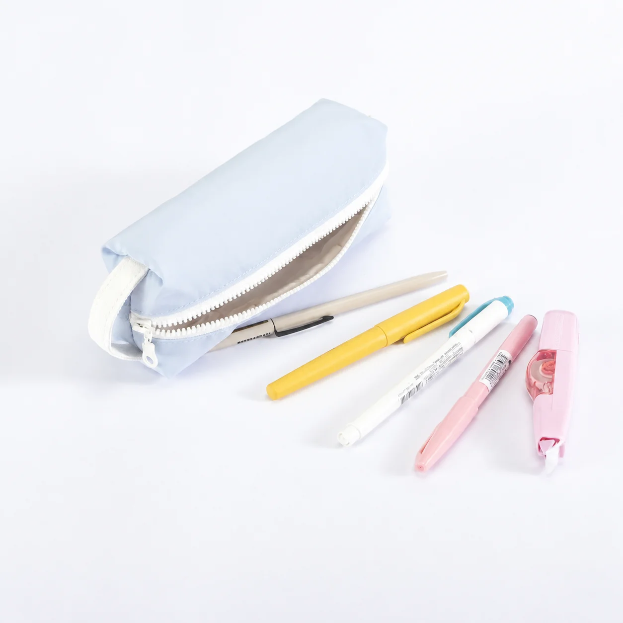 Pencil Bag Minimalist Soft Fabric Pencil Bag Student Pencil Bag Lightweight For Exam Preparation Earphone Storage Students