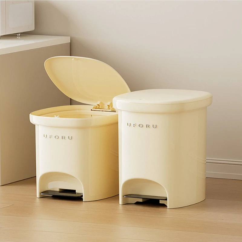 

High-end Feel Living Room Waste Bins Stepped Pressed with A Lid High-capacity Household Waste Bins Large-sized Home Basurero JTW