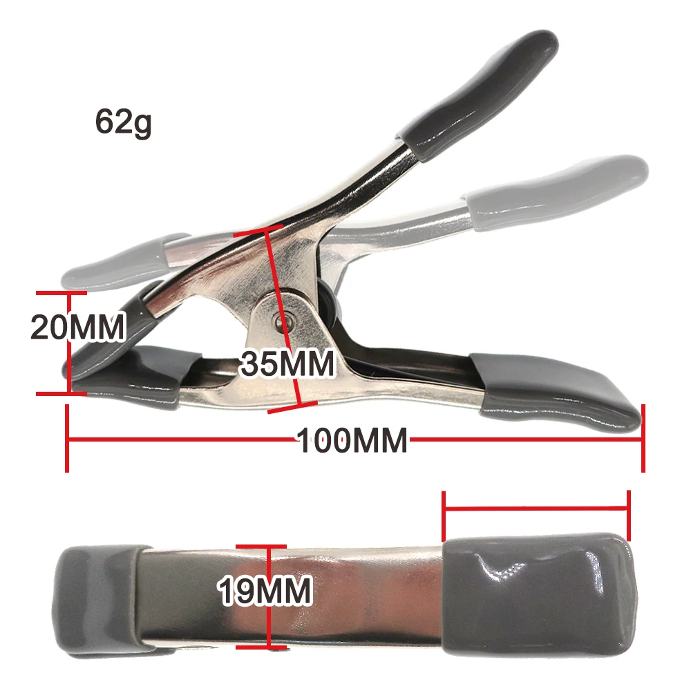 5PCS 4 Inch Steel Metal  Spring Clamps 4" Clip Max Jaw Opening 20cm Large Super Heavy Duty spring clamp for diy woodworking