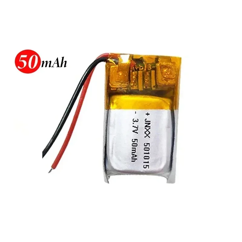 2-30pcs 501015 50mAh 3.7V lithium polymer rechargeable battery for Bluetooth headset audio driving recorder mouse toy MP3 MP4