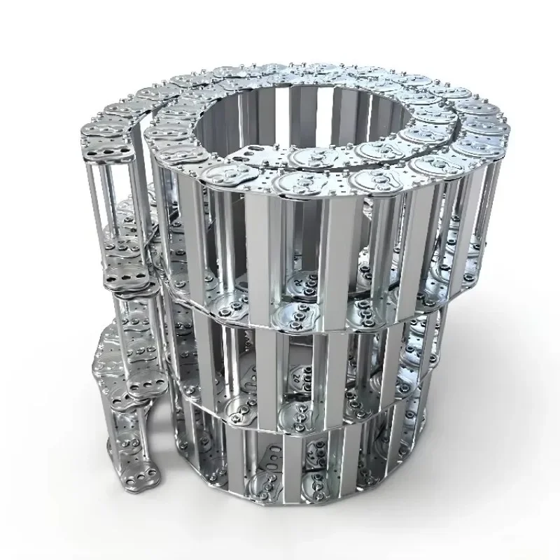 Track Chain Cable Guide Cadena De Arrastre Metalica Steel Cable Carrier Steel Drag Chain for Oil Hose protection