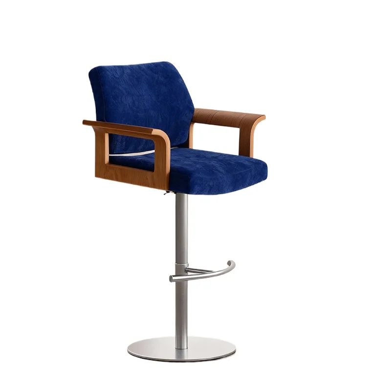 Medieval style liftable rotating bar chair living room bedroom home high chair leisure armchair