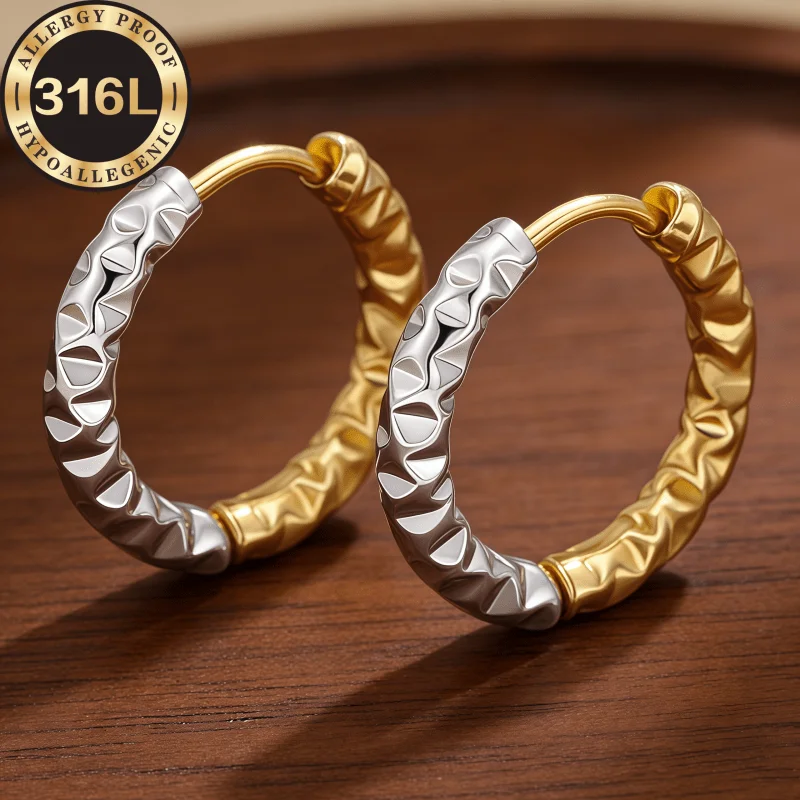 316L stainless steel anti-allergic, batch flower full of stars, anti-fading, skin-friendly and non-irritating