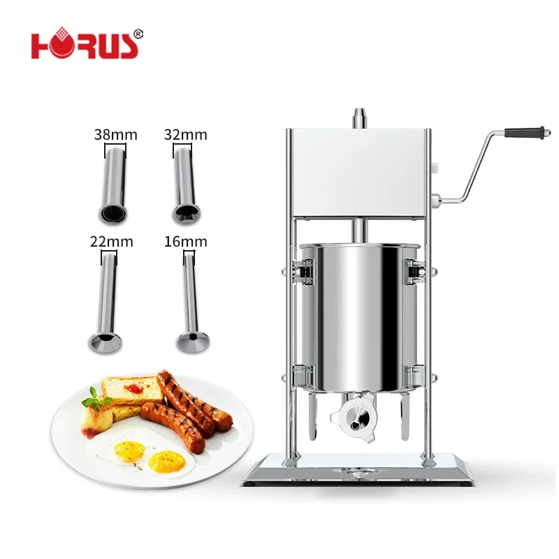 Horus 15L manual vertical pork Sausage Filler sausage processing plant making machine stuffer