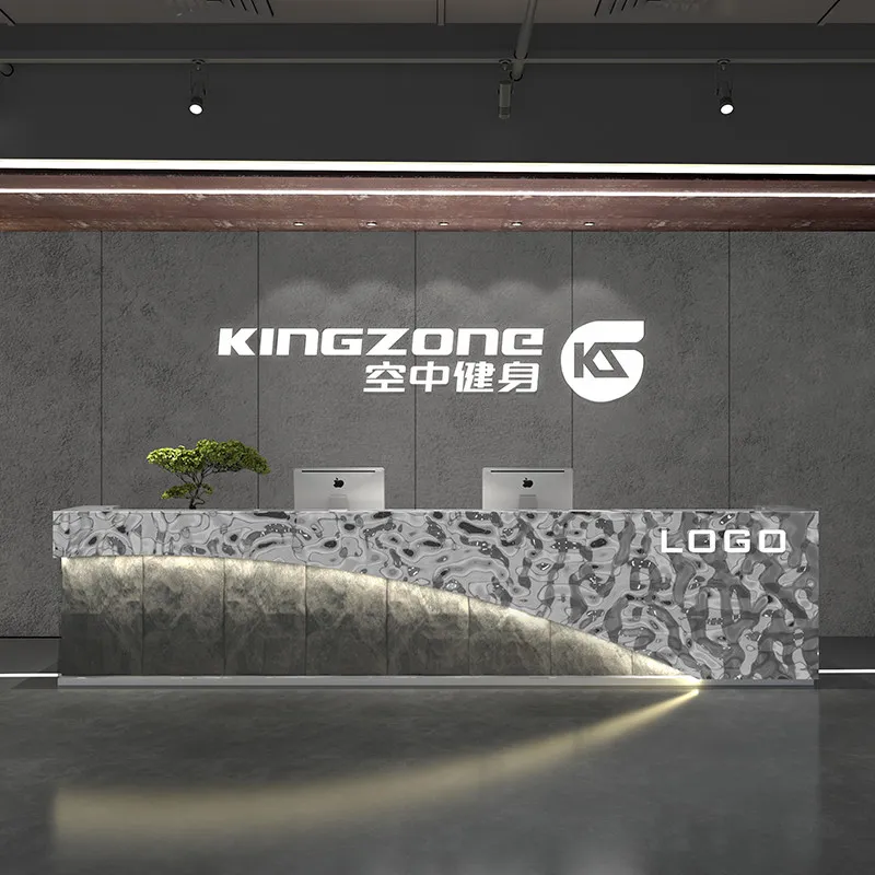 Executive Industrial Reception Desk Nordic Simple Reception Counter Large Capacity Modern Rezeptionstheke Office Furniture